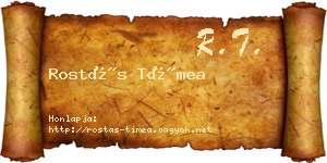 Rostás Tímea névjegykártya